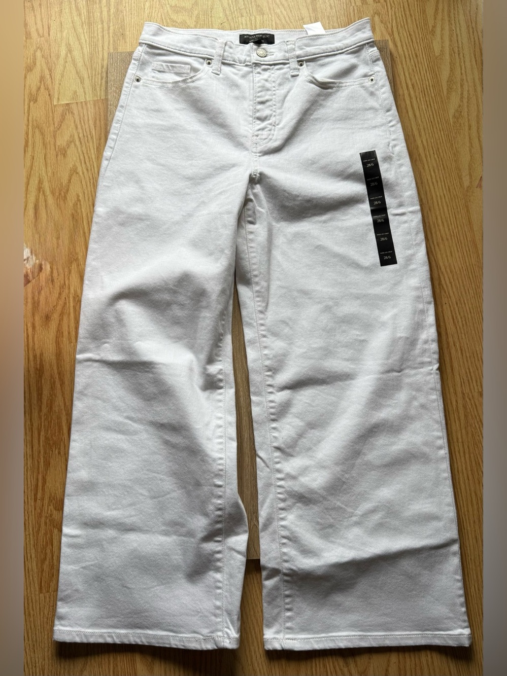Banana Republic White Wide-Leg Cropped Women's Jeans Size 27/6